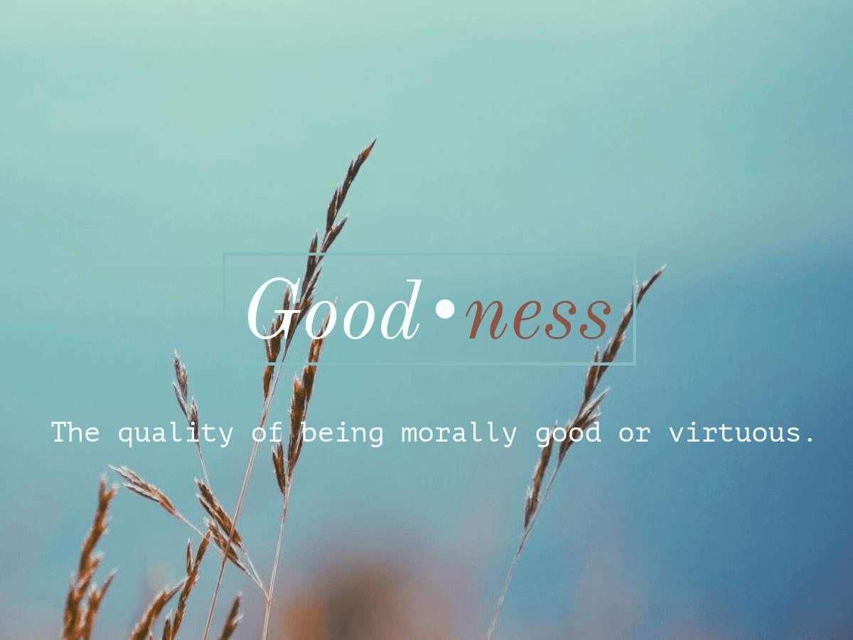 The Transcendentals: Goodness